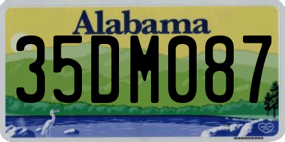 AL license plate 35DM087