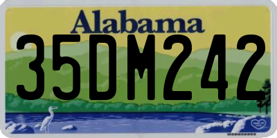 AL license plate 35DM242