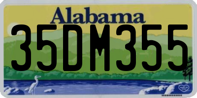 AL license plate 35DM355