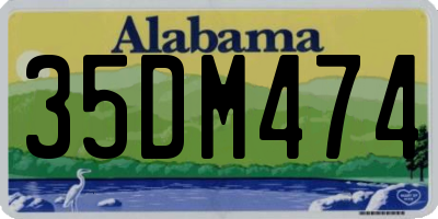 AL license plate 35DM474