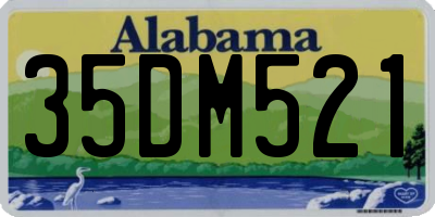 AL license plate 35DM521