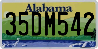 AL license plate 35DM542