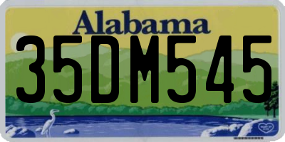 AL license plate 35DM545