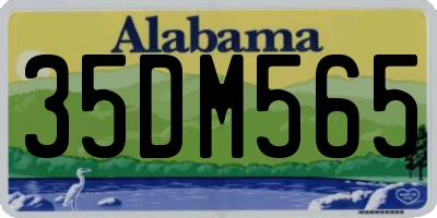 AL license plate 35DM565
