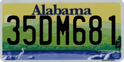 AL license plate 35DM681