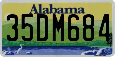 AL license plate 35DM684