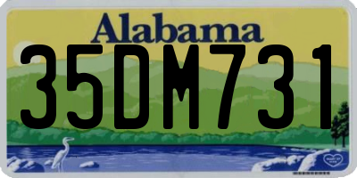 AL license plate 35DM731