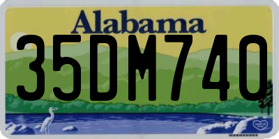 AL license plate 35DM740