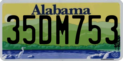 AL license plate 35DM753