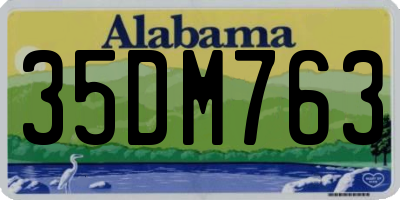 AL license plate 35DM763