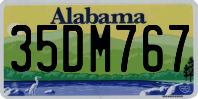 AL license plate 35DM767