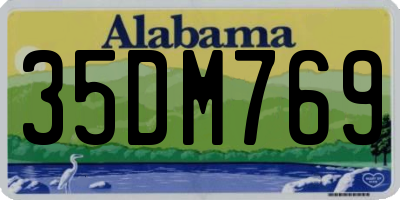 AL license plate 35DM769