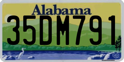 AL license plate 35DM791
