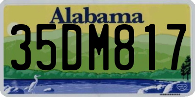 AL license plate 35DM817