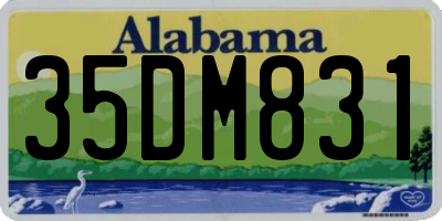 AL license plate 35DM831