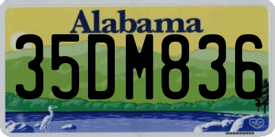 AL license plate 35DM836