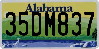AL license plate 35DM837