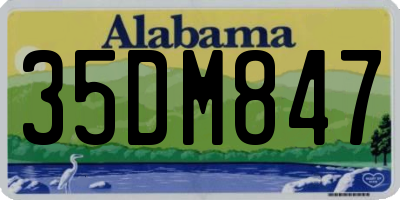AL license plate 35DM847