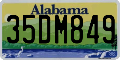 AL license plate 35DM849