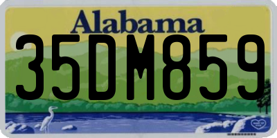 AL license plate 35DM859