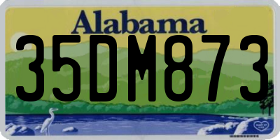 AL license plate 35DM873