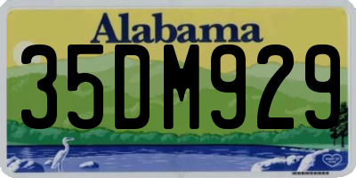 AL license plate 35DM929
