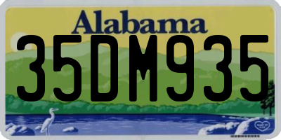 AL license plate 35DM935