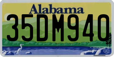 AL license plate 35DM940