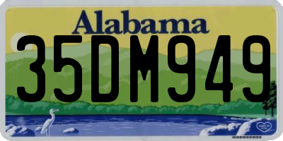 AL license plate 35DM949