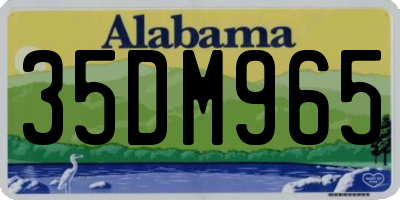 AL license plate 35DM965