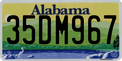 AL license plate 35DM967