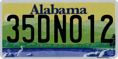 AL license plate 35DN012