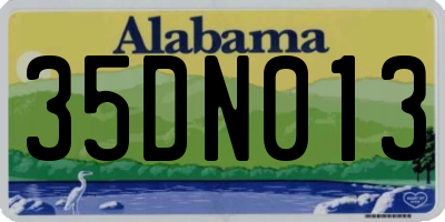 AL license plate 35DN013