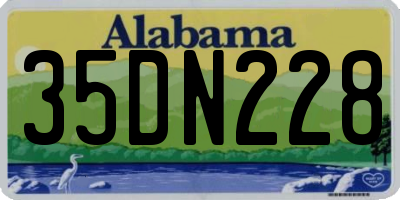 AL license plate 35DN228