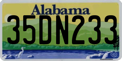 AL license plate 35DN233