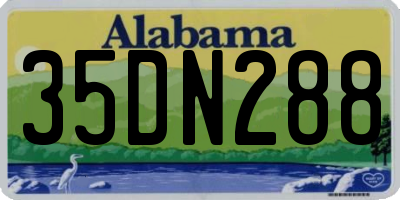 AL license plate 35DN288