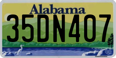 AL license plate 35DN407