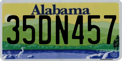 AL license plate 35DN457