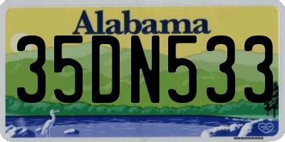AL license plate 35DN533
