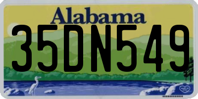 AL license plate 35DN549