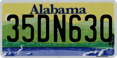 AL license plate 35DN630