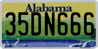 AL license plate 35DN666