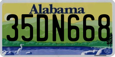 AL license plate 35DN668