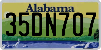 AL license plate 35DN707