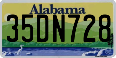 AL license plate 35DN728