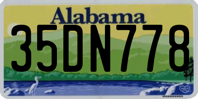 AL license plate 35DN778