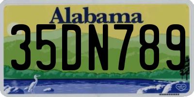 AL license plate 35DN789