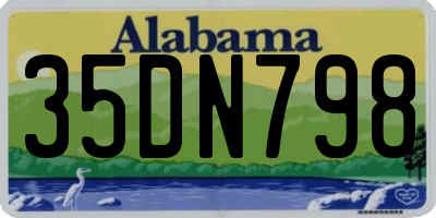 AL license plate 35DN798