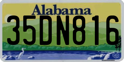 AL license plate 35DN816
