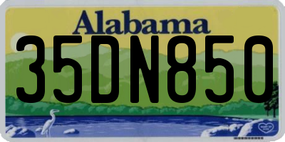 AL license plate 35DN850